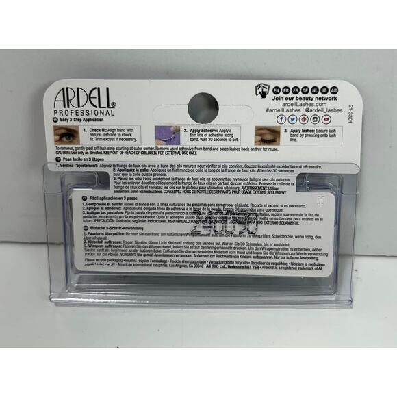 1 Pair Ardell Professional DOUBLE UP False Eyelashes Fake Double Wispies Black - Picture 2 of 2